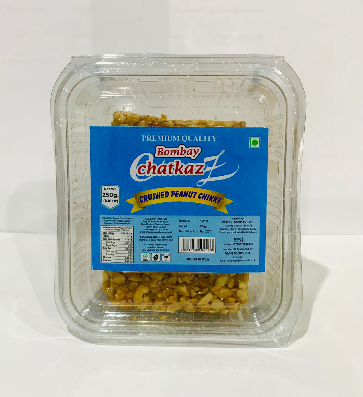 Bombay Chatkaz Crushed Peanut Chikki 250g