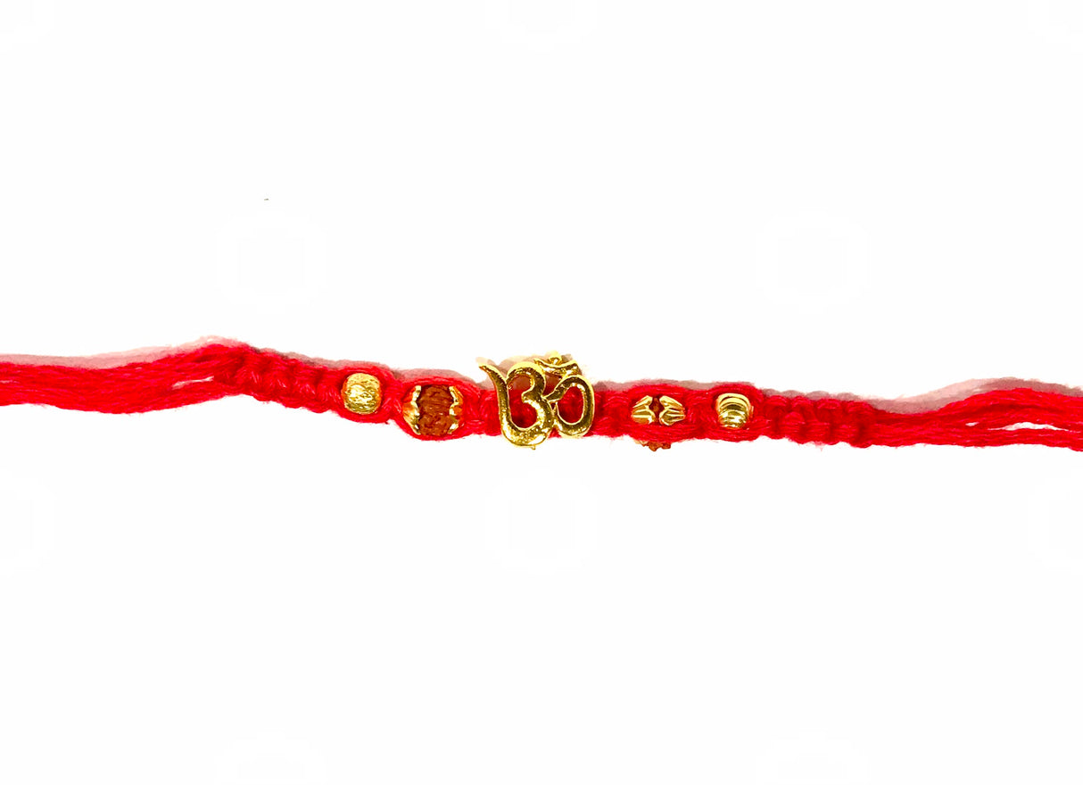 Om Rudraksha Rakhi – Red Thread