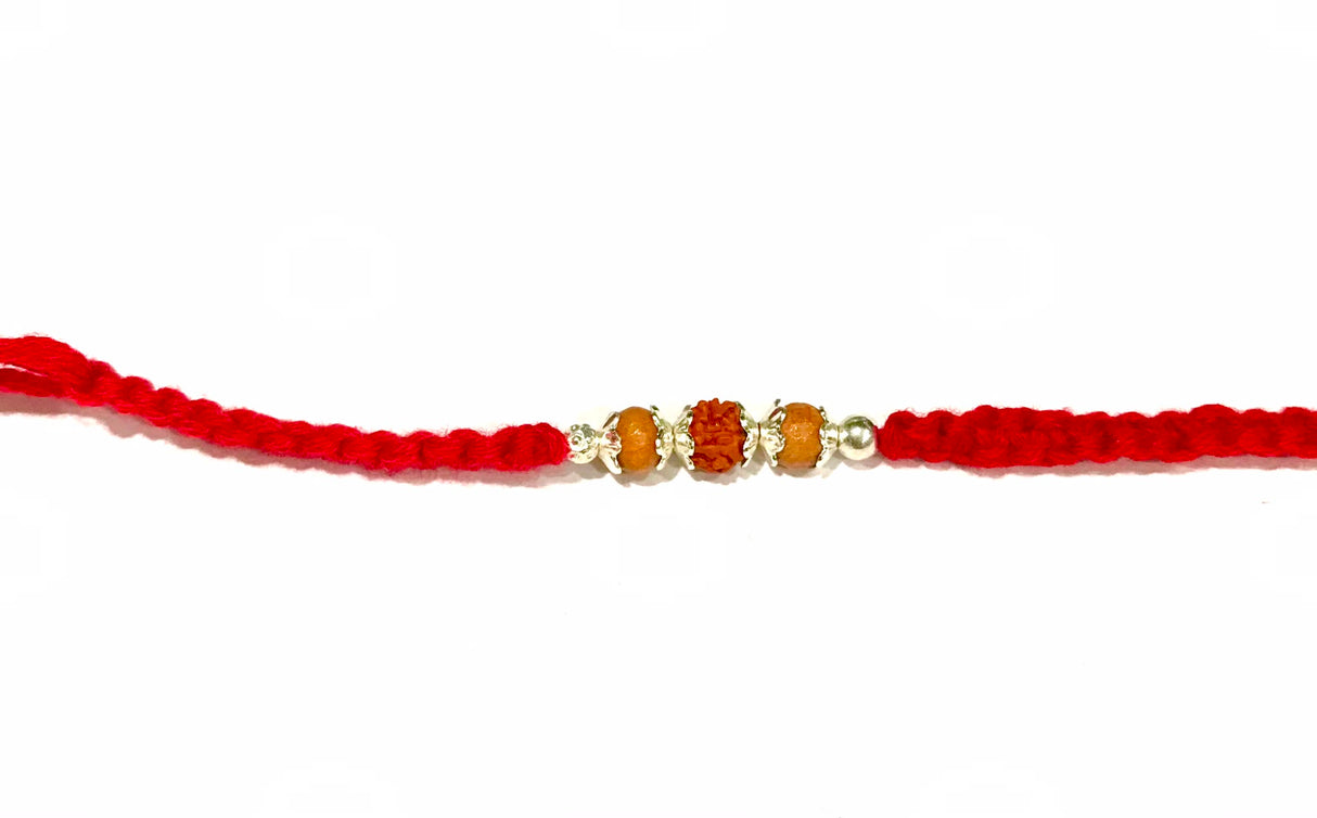 Rudraksha Bead Rakhi – Red Thread