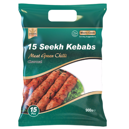 Crown Frozen Meat Green Chilli Seekh Kebab
