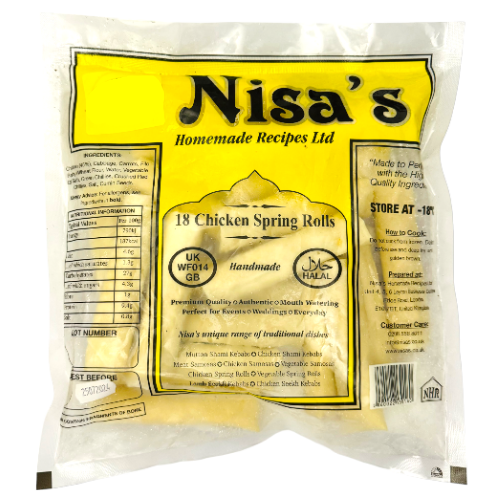 Nisa's Frozen Chicken Spring Rolls