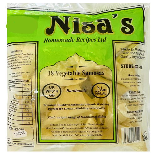 Nisa's Frozen Vegetable Samosas