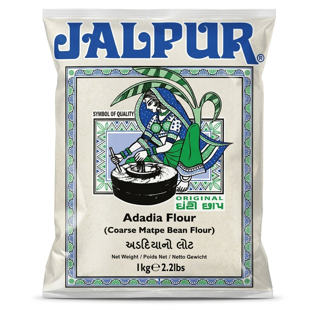 Jalpur Adadia Flour by Jalpur Flours — front view showing product label and branding, studio product photo on white background