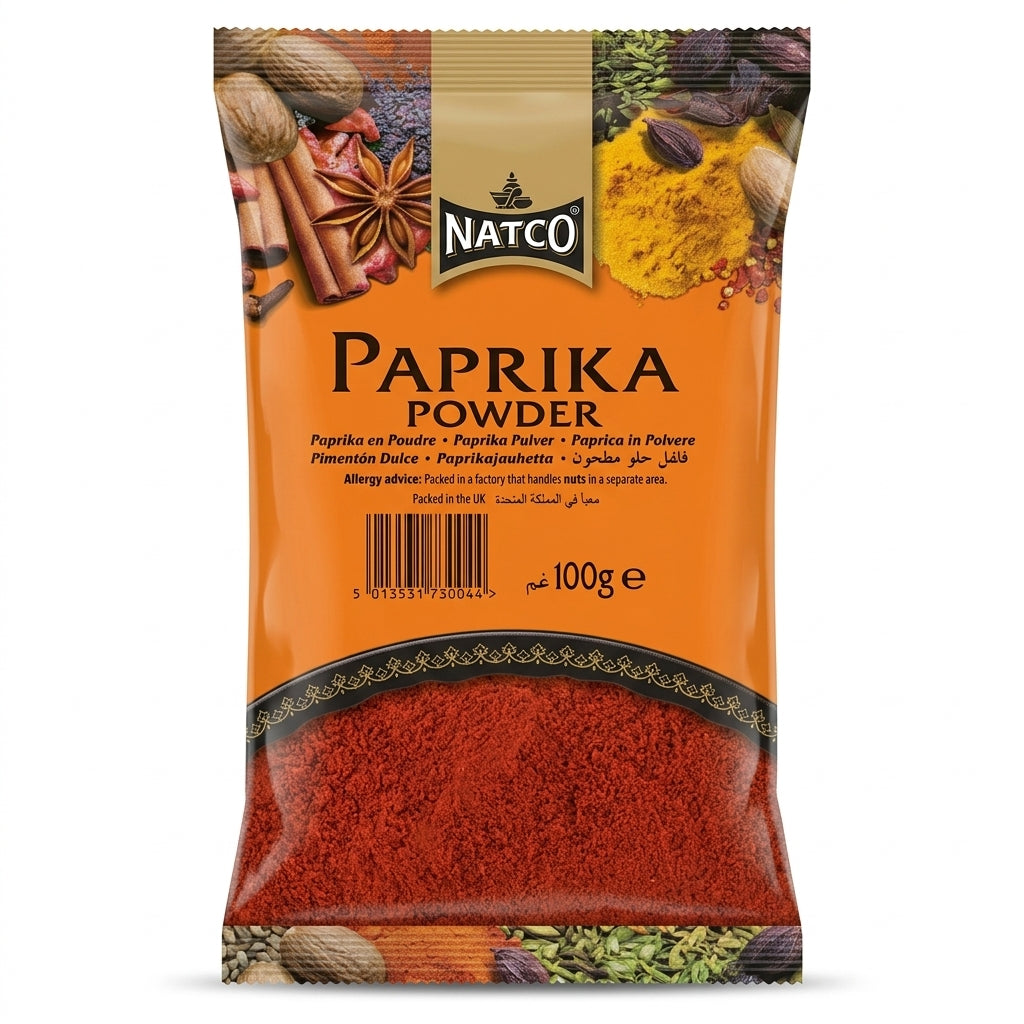 Natco Paprika Powder by Natco Ground Spices — front view showing product label and branding, studio product photo on white background
