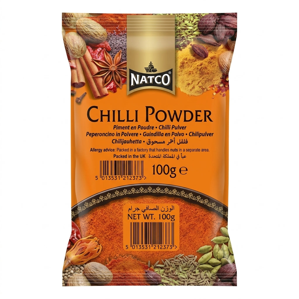 Natco Chilli Powder by Natco Ground Spices — front view showing product label and branding, studio product photo on white background