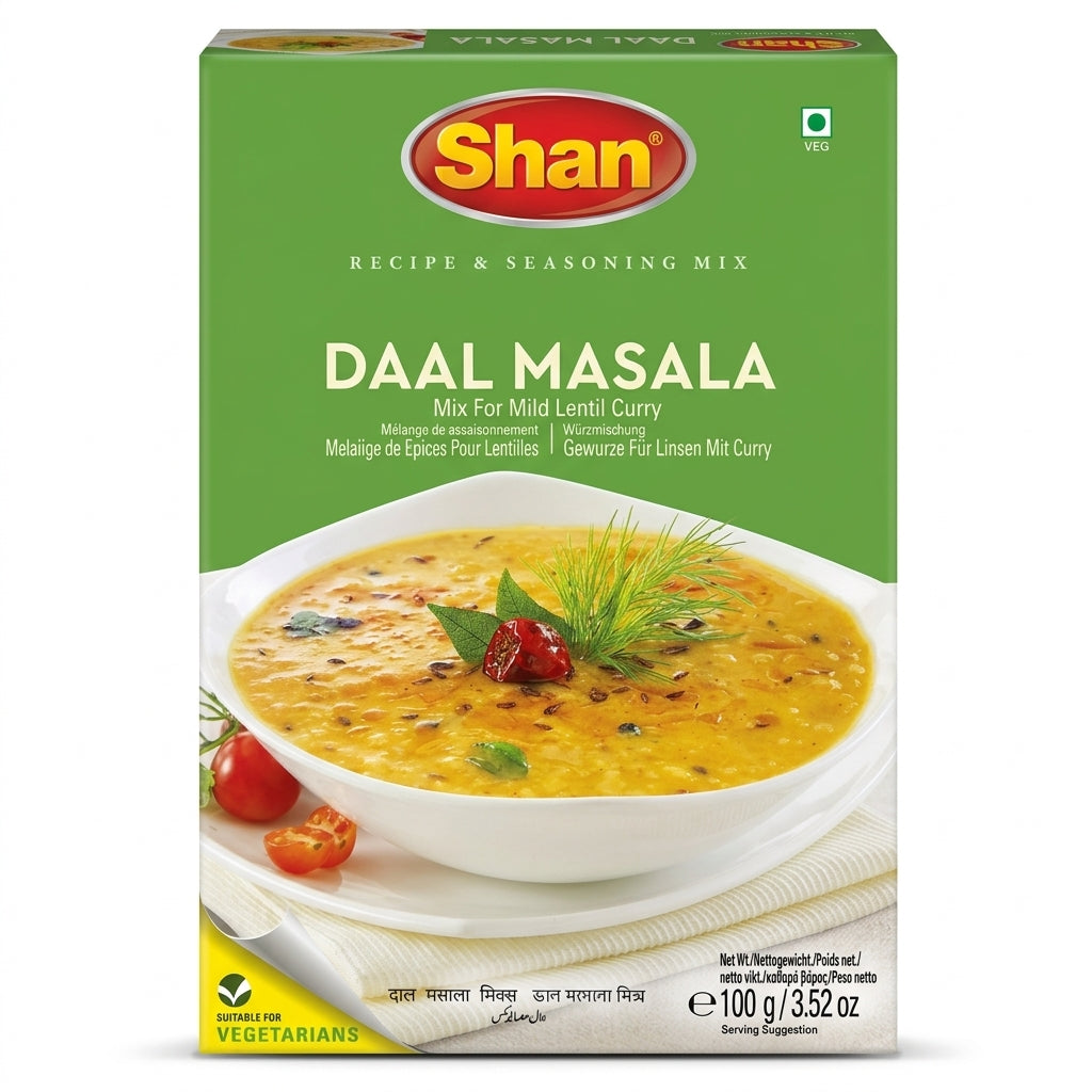 Shan Dal Curry Masala Mix by Shan Ground Spices — front view showing product label and branding, studio product photo on white background