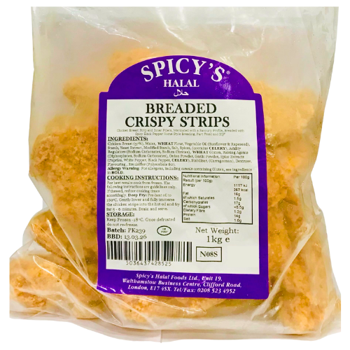 Spicy S Frozen Halal Breaded Chicken Strips