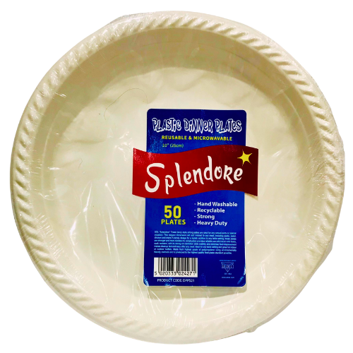 Splendor 10 Inch Plastic Dinner Plate