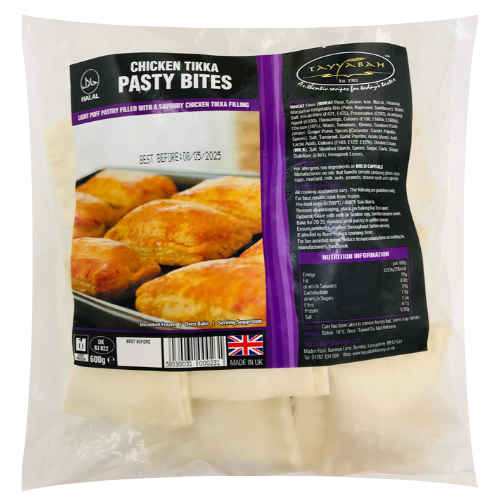 Tayyabah Frozen Chicken Tikka Pasty Bites