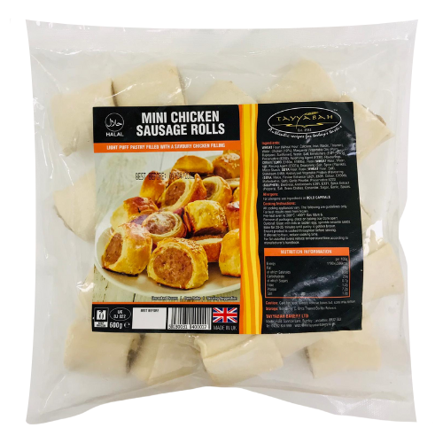 Tayyabah Frozen Mini Chicken Sausage Rolls