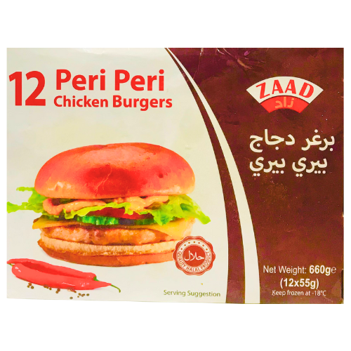 Zaad Frozen Peri Peri Chicken Burger