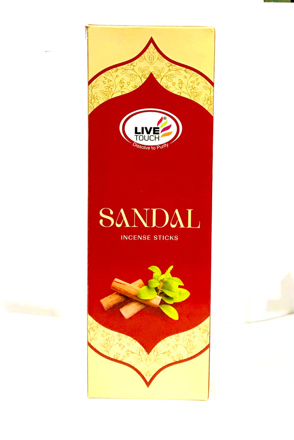 Live Touch Premium Sandal Incense Sticks 6 Pac x 20 Sticks