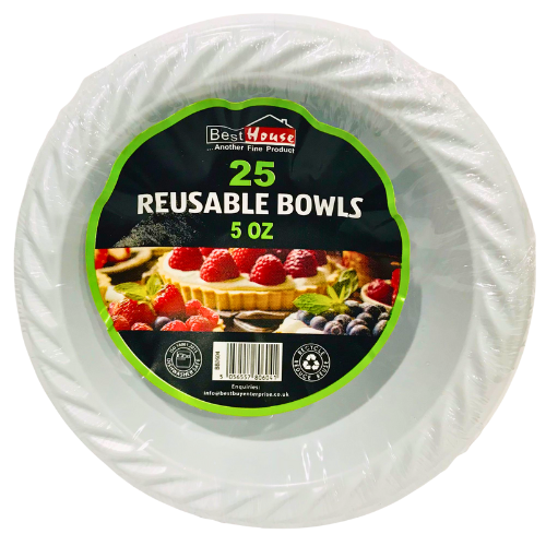 Best House 5 Oz Reusable Bowls 25 pcs