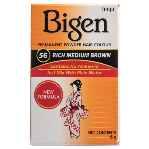 Bigen Rich Medium Brown 56 Hair Colour 1 Pack
