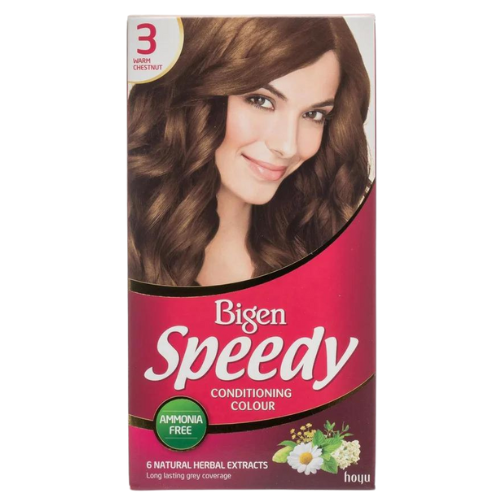 Bigen Women'S Speedy Warm Chestnut 3 Hair Colour 1 Pack