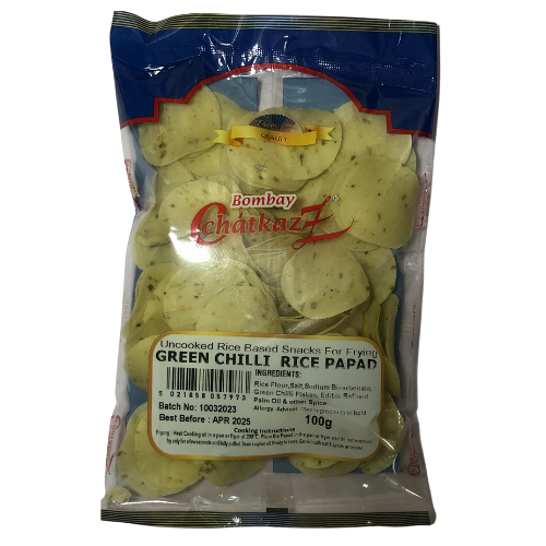 Bombay Chatkaz Green Chilli Rice Papad