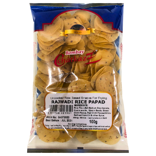 Bombay Chatkaz Rajwadi Rice Papad 100g