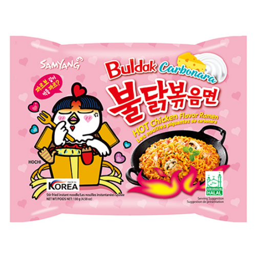 Buldak Carbonara Flavour Hot Chicken Ramen 130g