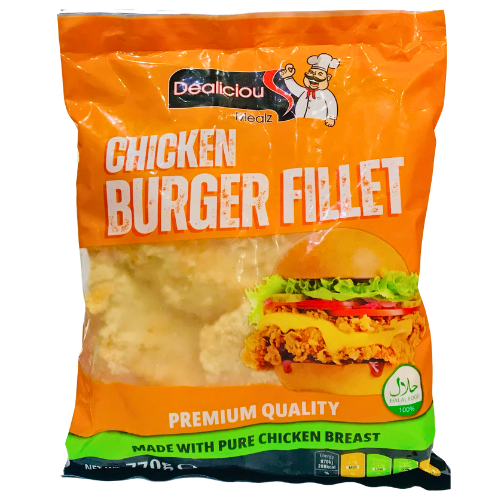 Dealicious Mealz Frozen Chicken Burgers Fillet 770g
