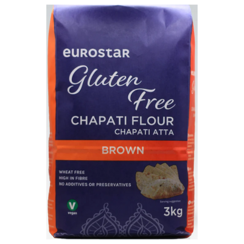 Eurostar Gluten Free Medium Brown Chapatti Flour 3Kg