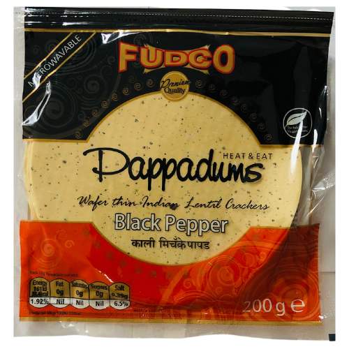 Fudco Black Pepper Papad 200g