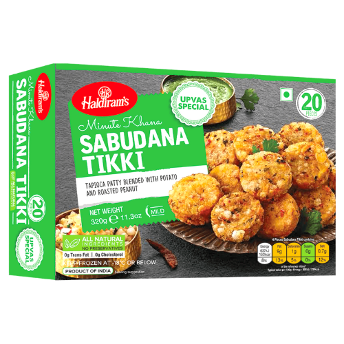 Haldirams Frozen Sabudana Tikki 20 pcs