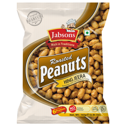 Jabsons Roasted Hing Jeera Peanuts 140g