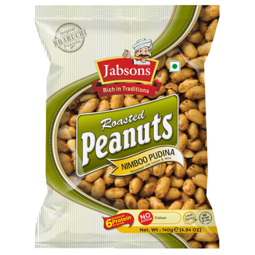 Jabsons Roasted Nimboo Podina Peanuts 140g