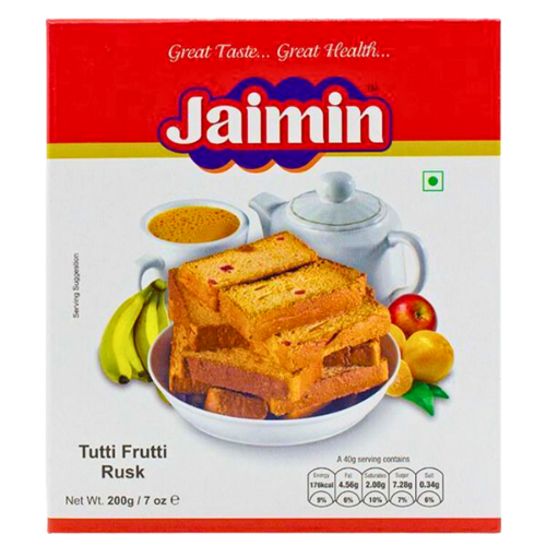 Jaimin Tuti Fruti Rusk 200g