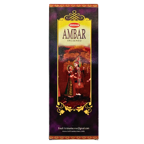 Krishan Amber Incense Sticks 6 Pac x 20 Sticks