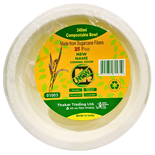 New 340ml Compostable Bowl 25 pcs