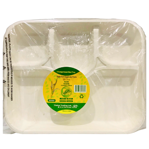 New 4 Compartment Meal Tray 25 pcs