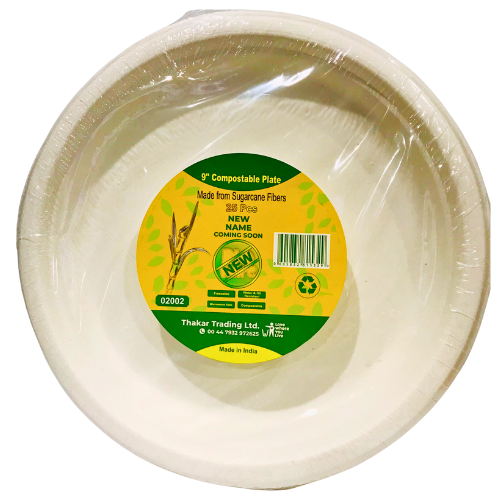 New 9 Inch Compostable Plate 25 pcs