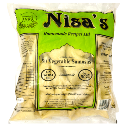 Nisa's Frozen Vegetable Samosas 50pcs
