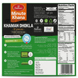 Haldirams Frozen Khaman Dhokla by Haldirams Frozen — back view showing ingredients and product details, studio product photo on white background