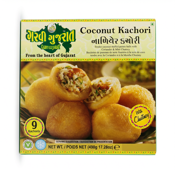 Garvi Gujarat Frozen Coconut Kachori by Garvi Gujarat Frozen — front view showing product label and branding, studio product photo on white background