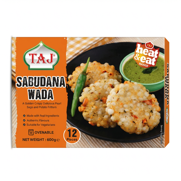 Taj Frozen Sabudana Wada by Taj Frozen — front view showing product label and branding, studio product photo on white background