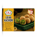 Taj Frozen Lilva Kachori by Taj Frozen — front view showing product label and branding, studio product photo on white background