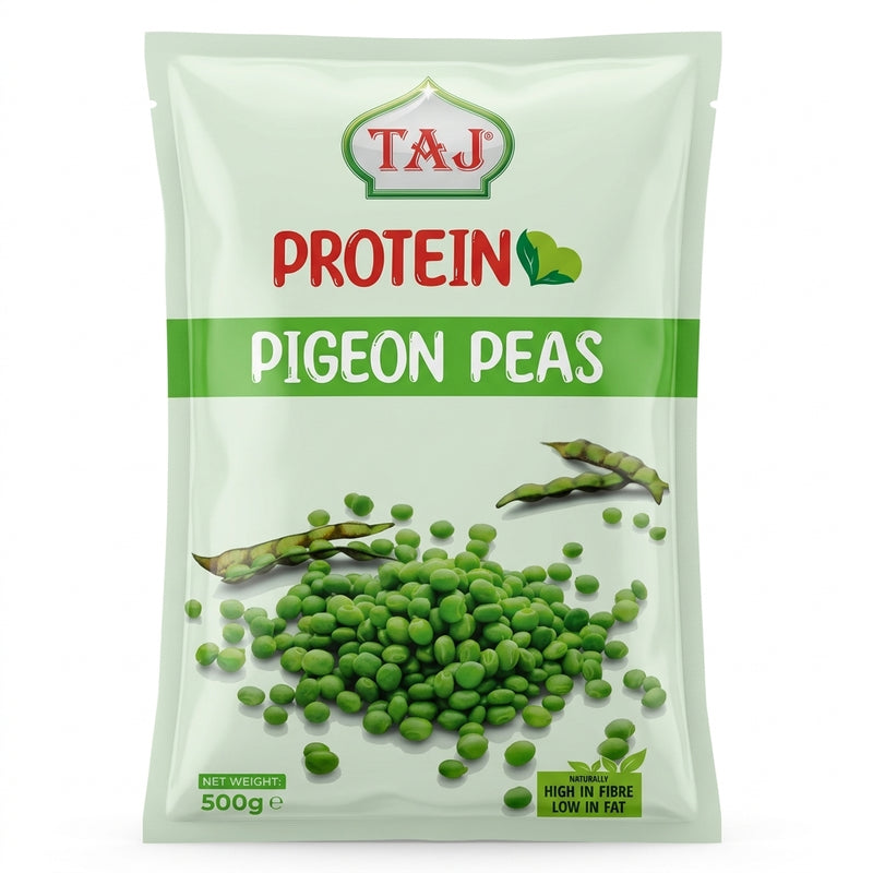 Taj Frozen Pigeon Peas by Taj Frozen — front view showing product label and branding, studio product photo on white background