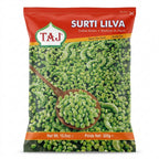 Taj Frozen Surti Lilva by Taj Frozen — front view showing product label and branding, studio product photo on white background