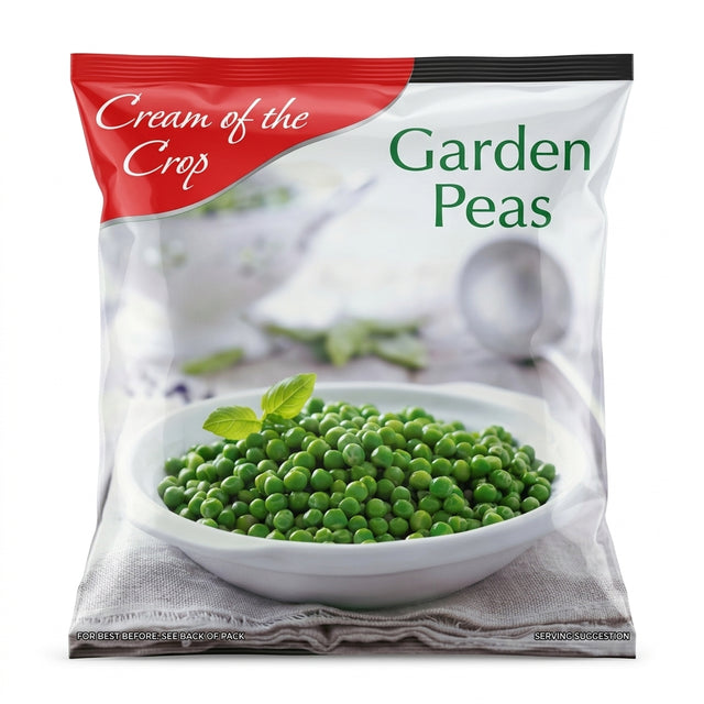 Cream Of the Crop Frozen Supreme Peas by Cream Of the Crop Frozen — front view showing product label and branding, studio product photo on white background