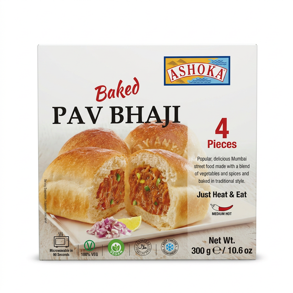 Ashoka Frozen Baked Pau Bhaji by Ashoka Frozen — front view showing product label and branding, studio product photo on white background