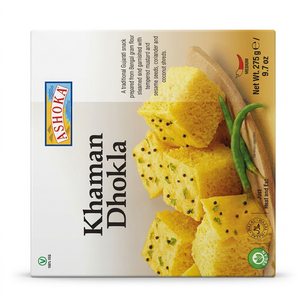 Ashoka Frozen Khaman Dhokla by Ashoka Frozen — front view showing product label and branding, studio product photo on white background