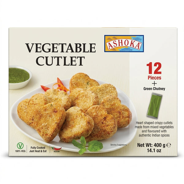 Ashoka Frozen Veg Cutlet by Ashoka Frozen — front view showing product label and branding, studio product photo on white background
