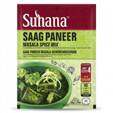 Suhana Saag Paneer Spice Mix by Suhana Ground Spices — front view showing product label and branding, studio product photo on white background