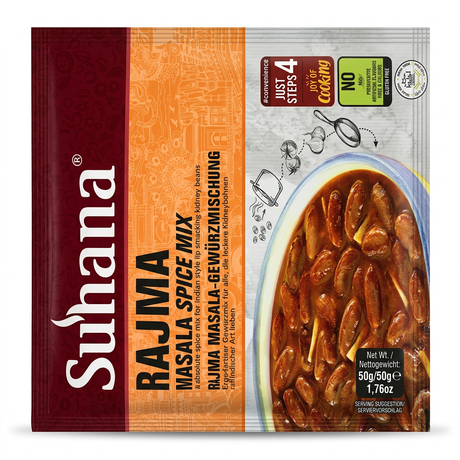Suhana Rajma Masala by Suhana Ground Spices — front view showing product label and branding, studio product photo on white background