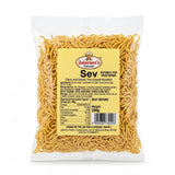 Jalaram Sev by Jalaram Indian Snacks — back view showing ingredients and product details, studio product photo on white background