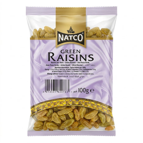 Natco Green Raisins by Natco Dry Fruits & Nuts — front view showing product label and branding, studio product photo on white background