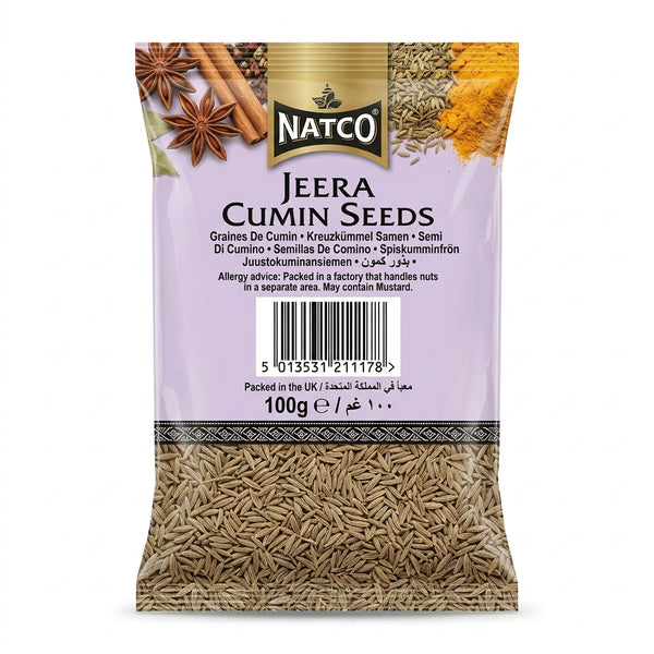 Natco Cumin Seeds by Natco Whole Spices — front view showing product label and branding, studio product photo on white background