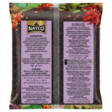 Natco Black Mustard Seeds by Natco Whole Spices — back view showing ingredients and product details, studio product photo on white background